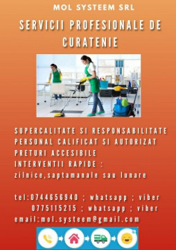 Firma de curatenie Husi/ zone riverane